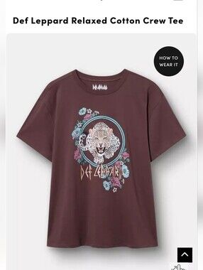 torrid Brown Def Leppard Graphic Crew Tee (3x only)